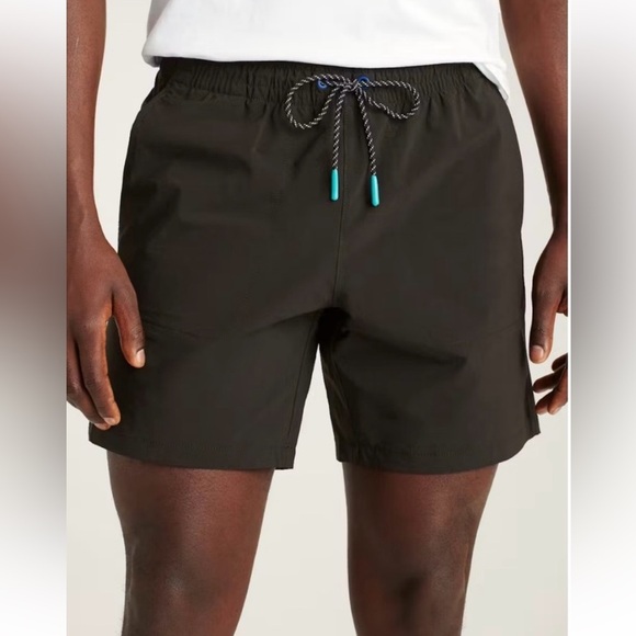 Bonobos The Rec Short Black 7" Inseam Nylon Drawstring Shorts Sz L UPF 50+ EUC - Picture 1 of 9